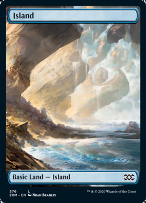 Island (376) (Double Masters) Light Play Foil