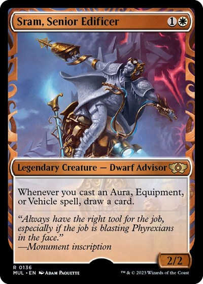 Sram, Senior Edificer (Halo Foil) (March of the Machine: Multiverse Legends) Near Mint Foil