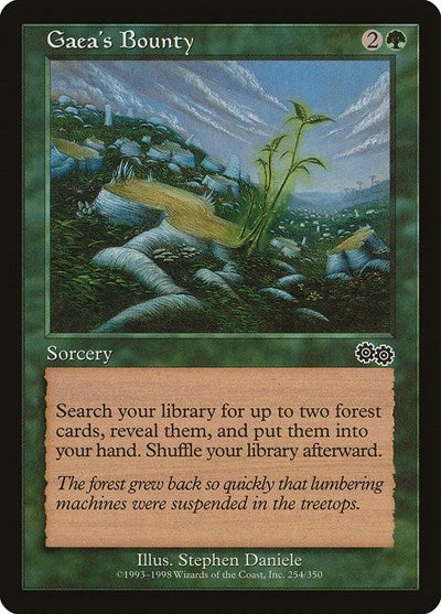 Gaea's Bounty (Urza's Saga) Medium Play