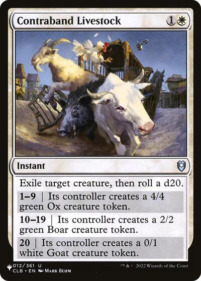 Contraband Livestock (The List) Light Play
