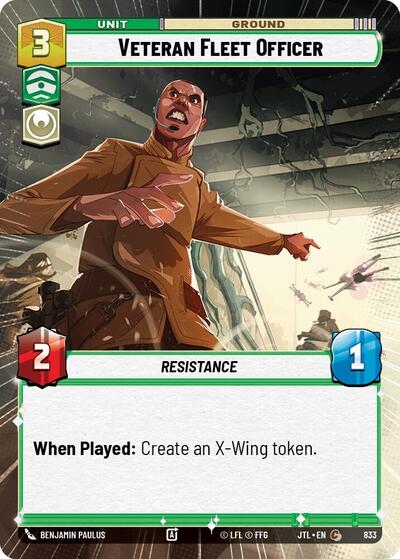 Veteran Fleet Officer (Hyperspace Foil) (Jump to Lightspeed) Near Mint Foil