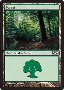 Forest (247) (Magic 2014 Core Set) Light Play Foil