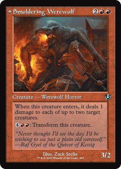 Smoldering Werewolf (Retro Frame) (Innistrad Remastered) Light Play