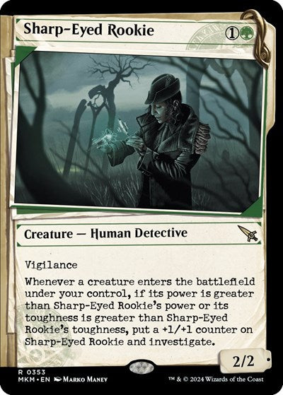 Sharp-Eyed Rookie (Showcase) (Murders at Karlov Manor) Light Play Foil