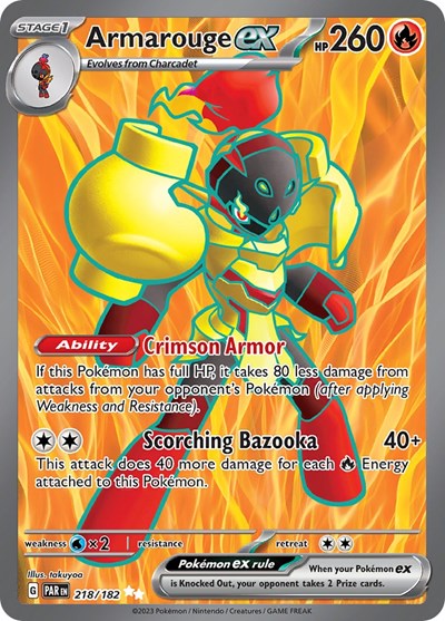 Armarouge ex - 218 (Scarlet and Violet: Paradox Rift) Near Mint Holofoil