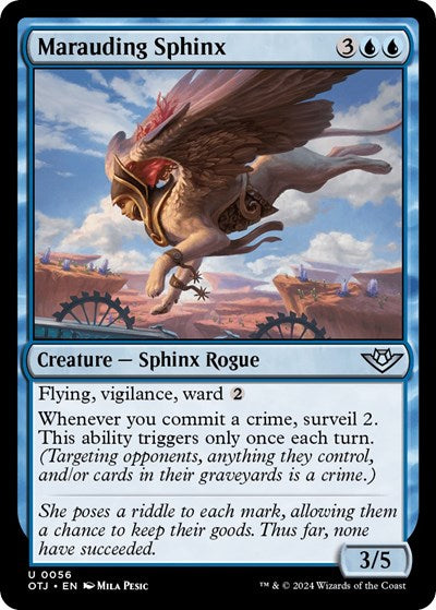 Marauding Sphinx (Outlaws of Thunder Junction) Light Play Foil