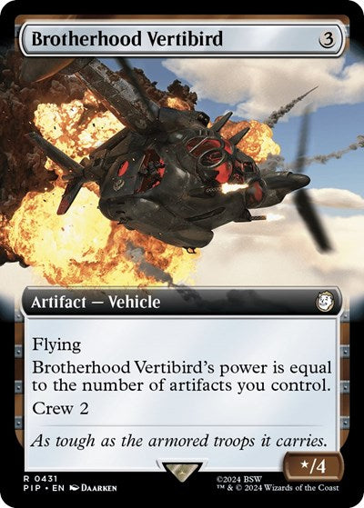 Brotherhood Vertibird (Extended Art) (Universes Beyond: Fallout) Light Play