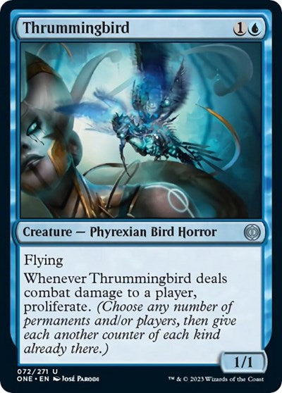 Thrummingbird (Phyrexia: All Will Be One) Near Mint Foil