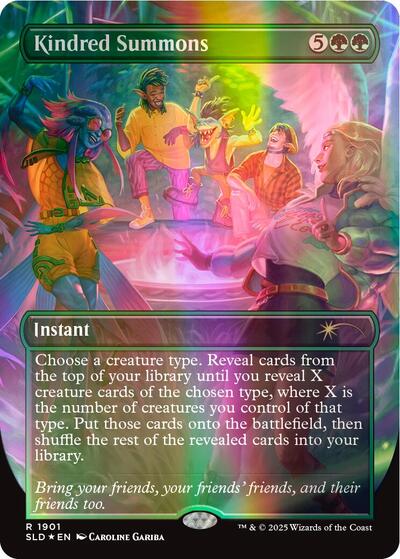 Kindred Summons (Double Rainbow Foil) (Secret Lair) Light Play Foil