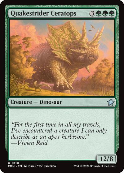 Quakestrider Ceratops (Foundations) Light Play Foil