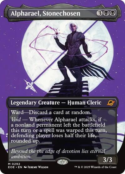 Alpharael, Stonechosen (Borderless) (Edge of Eternities) Light Play Foil