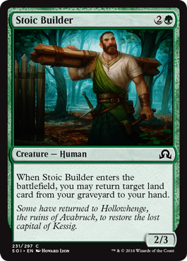 Stoic Builder (Shadows Over Innistrad) Heavy Play