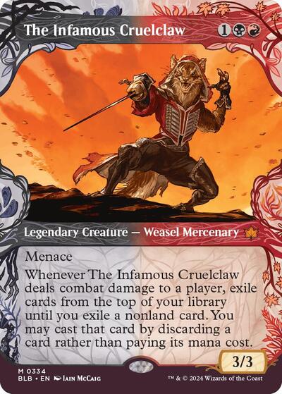 The Infamous Cruelclaw (Showcase) (Bloomburrow) Light Play