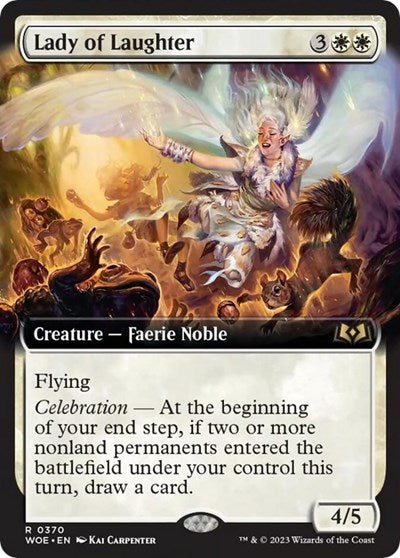 Lady of Laughter (Extended Art) (Wilds of Eldraine) Near Mint