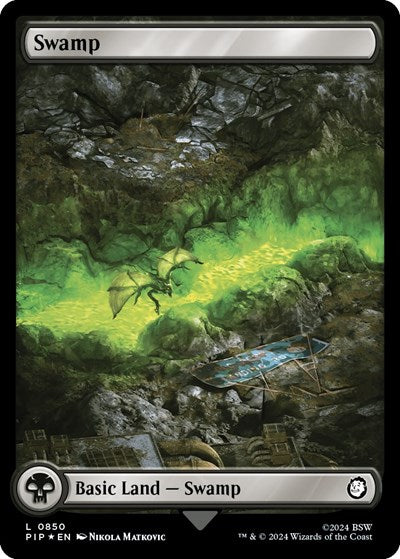 Swamp (0850) (Surge Foil) (Universes Beyond: Fallout) Near Mint Foil