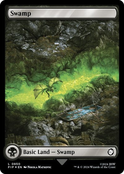 Swamp (0850) (Surge Foil) (Universes Beyond: Fallout) Light Play Foil