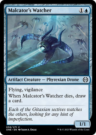 Malcator's Watcher (Phyrexia: All Will Be One) Light Play Foil