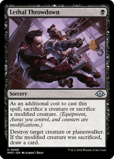 Lethal Throwdown (Modern Horizons 3) Medium Play Foil