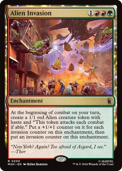 Alien Invasion (Marvel Super Heroes) Near Mint Foil