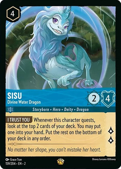 Sisu - Divine Water Dragon (Rise of the Floodborn) Near Mint Cold Foil