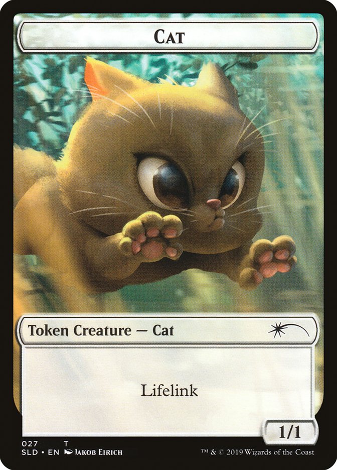 Cat Token 27 28 (Secret Lair) Light Play