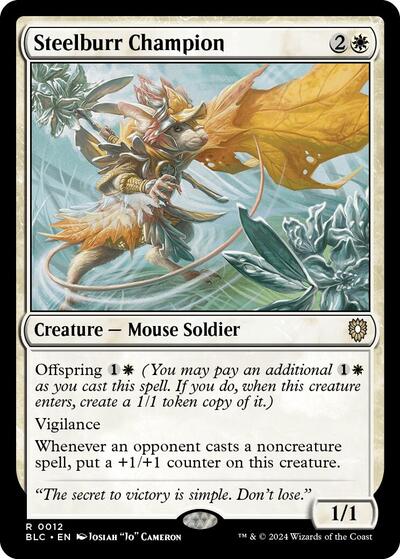 Steelburr Champion (Commander: Bloomburrow) Light Play