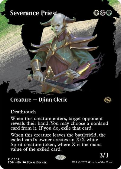 Severance Priest (Borderless) (Tarkir: Dragonstorm) Near Mint Foil
