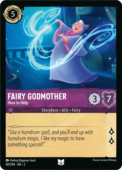 Fairy Godmother - Here to Help (Rise of the Floodborn) Near Mint Cold Foil