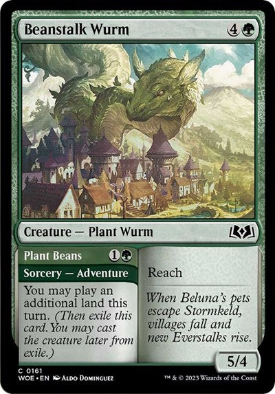 Beanstalk Wurm (Wilds of Eldraine) Medium Play