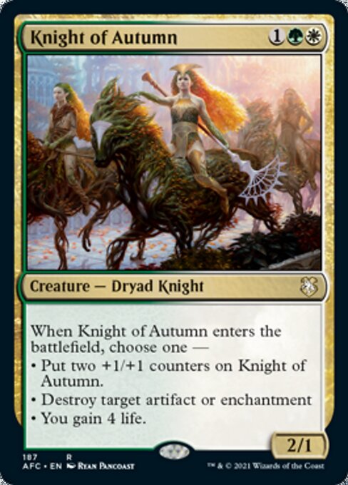 Knight of Autumn (Commander 2021 Forgotten Realms) Light Play