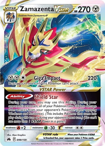 Zamazenta VSTAR (Crown Zenith) Near Mint Holofoil