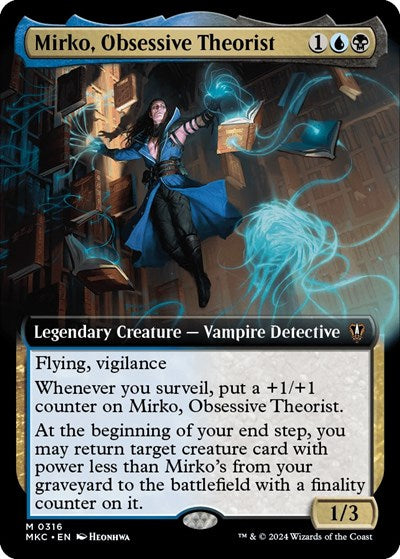 Mirko, Obsessive Theorist (Extended Art) (Commander: Murders at Karlov Manor) Near Mint