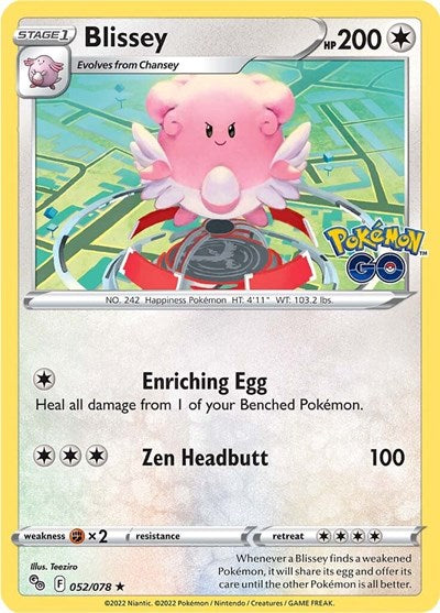 Blissey (Pokemon GO) Light Play Holofoil