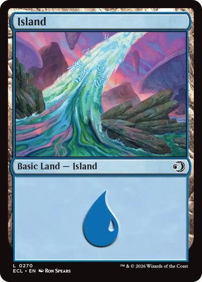 Island (0270) (Lorwyn Eclipsed) Light Play Foil