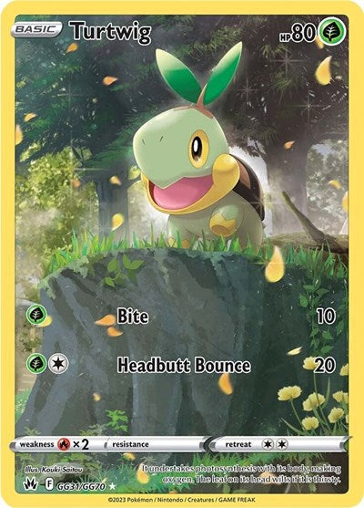 Turtwig (Crown Zenith: Galarian Gallery) Light Play Holofoil