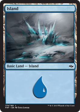 Island (179) (Fate Reforged) Light Play Foil