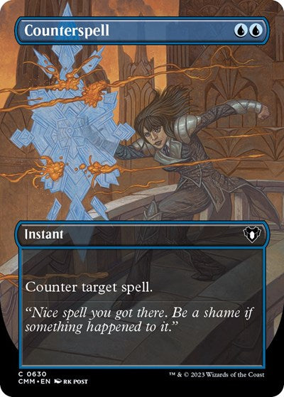 Counterspell (Borderless) (Commander Masters) Light Play