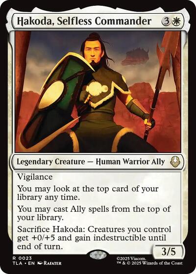 Hakoda, Selfless Commander (Avatar: The Last Airbender) Near Mint Foil