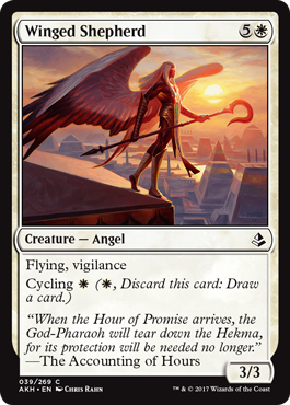 Winged Shepherd (Amonkhet) Heavy Play Foil