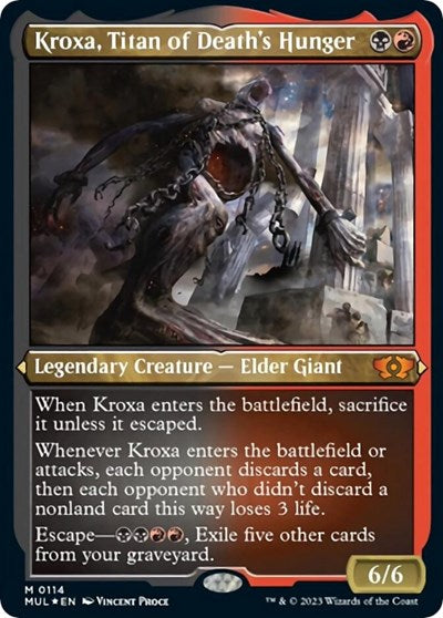 Kroxa, Titan of Death's Hunger (Foil Etched) (March of the Machine: Multiverse Legends) Near Mint Foil
