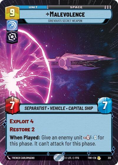 Malevolence Grievous's Secret Weapon (Hyperspace) (Twilight of the Republic) Near Mint Foil