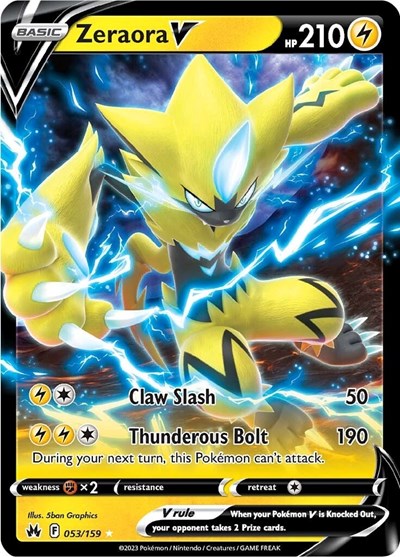 Zeraora V (Crown Zenith) Light Play Holofoil