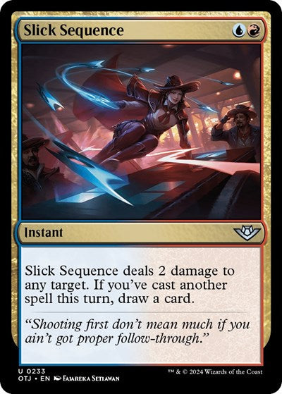 Slick Sequence (Outlaws of Thunder Junction) Damaged / Poor Foil