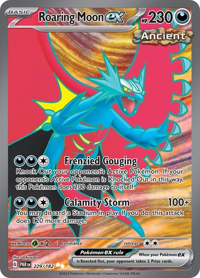 Roaring Moon ex - 229 (Scarlet and Violet: Paradox Rift) Near Mint Holofoil