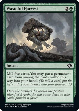 Wasteful Harvest (The Brothers' War) Light Play Foil