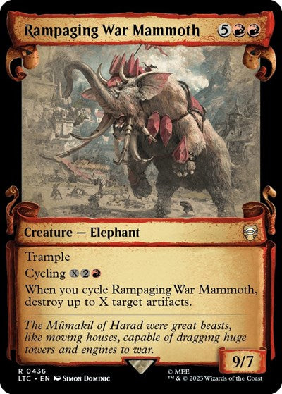 Rampaging War Mammoth (Showcase Scrolls) (Commander: The Lord of the Rings: Tales of Middle-earth) Near Mint
