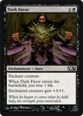 Dark Favor (Magic 2012 Core Set) Light Play Foil