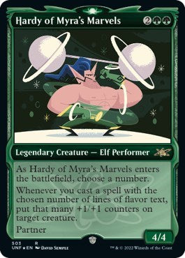 Hardy of Myra's Marvels (Showcase) (Galaxy Foil) (Unfinity) Near Mint Foil