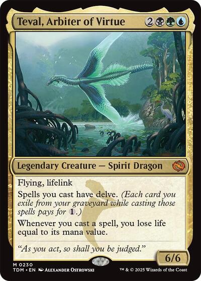 Teval, Arbiter of Virtue (Tarkir: Dragonstorm) Near Mint Foil