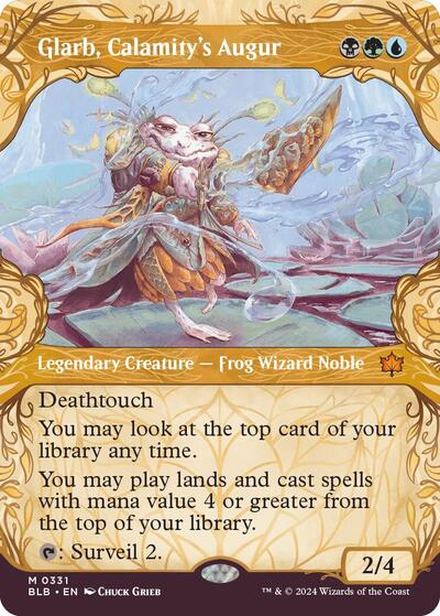 Glarb, Calamity's Augur (Showcase) (Bloomburrow) Light Play